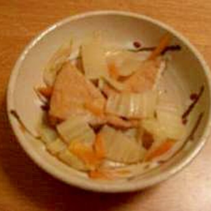 めんつゆで簡単！　白菜と厚揚げの煮物